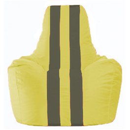 Кресло-мешок Спортинг жёлтый - тёмно-серый С1.1-249