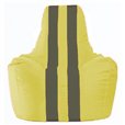 Кресло-мешок Спортинг жёлтый - тёмно-серый С1.1-249
