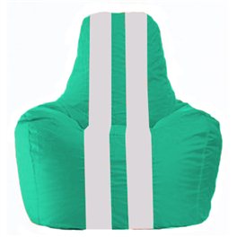 Кресло-мешок Спортинг бирюзовый - белый С1.1-315