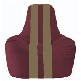 Кресло-мешок Спортинг бордовый - бежевый С1.1-301