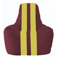 Кресло-мешок Спортинг бордовый - жёлтый С1.1-313
