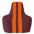 Кресло-мешок Спортинг бордовый - оранжевый С1.1-307