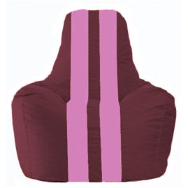 Кресло-мешок Спортинг бордовый - розовый С1.1-306