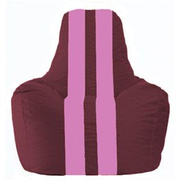 Кресло-мешок Спортинг бордовый - розовый С1.1-306