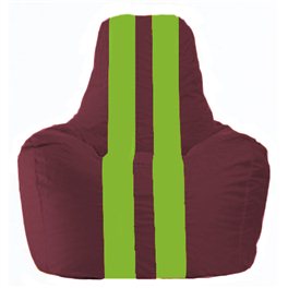 Кресло-мешок Спортинг бордовый - салатовый С1.1-305