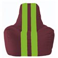 Кресло-мешок Спортинг бордовый - салатовый С1.1-305