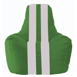 Кресло-мешок Спортинг зелёный - белый С1.1-244