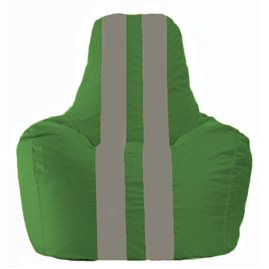 Кресло-мешок Спортинг зелёный - серый С1.1-239
