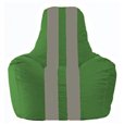 Кресло-мешок Спортинг зелёный - серый С1.1-239