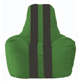Кресло-мешок Спортинг зелёный - чёрный С1.1-235