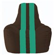 Кресло-мешок Спортинг коричневый - бирюзовый С1.1-317