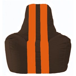 Кресло-мешок Спортинг коричневый - оранжевый С1.1-324