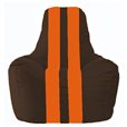 Кресло-мешок Спортинг коричневый - оранжевый С1.1-324