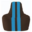 Кресло-мешок Спортинг коричневый - голубой С1.1-319