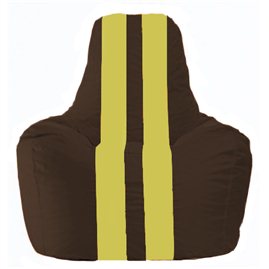 Кресло-мешок Спортинг коричневый - жёлтый С1.1-320