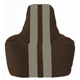 Кресло-мешок Спортинг коричневый - серый С1.1-327