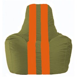 Кресло-мешок Спортинг оливковый - оранжевый С1.1-227