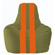 Кресло-мешок Спортинг оливковый - оранжевый С1.1-227
