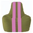 Кресло-мешок Спортинг оливковый - розовый С1.1-226
