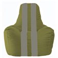 Кресло-мешок Спортинг оливковый - серый С1.1-224