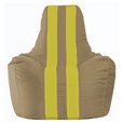 Кресло-мешок Спортинг бежевый - жёлтый С1.1-95