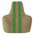 Кресло-мешок Спортинг бежевый - зелёный С1.1-94