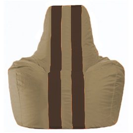 Кресло-мешок Спортинг бежевый - коричневый С1.1-93