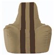 Кресло-мешок Спортинг бежевый - коричневый С1.1-93