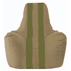 Кресло-мешок Спортинг бежевый - оливковый С1.1-91