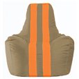Кресло-мешок Спортинг бежевый - оранжевый С1.1-90