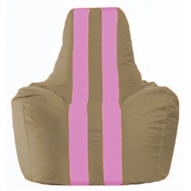 Кресло-мешок Спортинг бежевый - розовый С1.1-94