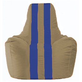 Кресло-мешок Спортинг бежевый - синий С1.1-85