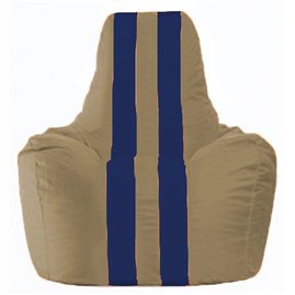Кресло-мешок Спортинг бежевый - тёмно-синий С1.1-80