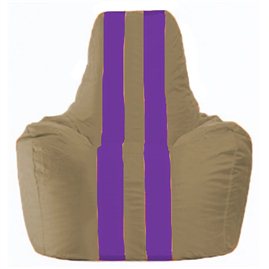 Кресло-мешок Спортинг бежевый - фиолетовый С1.1-79