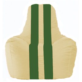 Кресло-мешок Спортинг светло-бежевый - зелёный С1.1-147