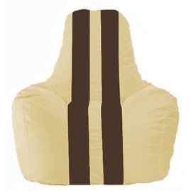 Кресло-мешок Спортинг светло-бежевый - коричневый С1.1-146