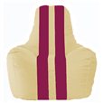 Кресло-мешок Спортинг светло-бежевый - лиловый С1.1-131