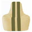 Кресло-мешок Спортинг светло-бежевый - оливковый С1.1-144
