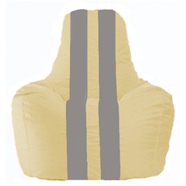 Кресло-мешок Спортинг светло-бежевый - серый С1.1-140