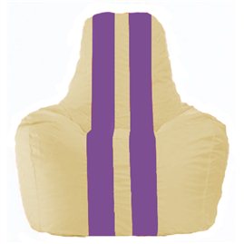 Кресло-мешок Спортинг светло-бежевый - сиреневый С1.1-138