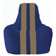 Кресло-мешок Спортинг синий - бежевый С1.1-114