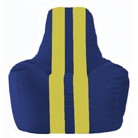 Кресло-мешок Спортинг синий - жёлтый С1.1-128