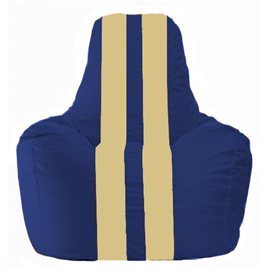 Кресло-мешок Спортинг синий - светло-бежевый С1.1-121