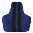 Кресло-мешок Спортинг синий - чёрный С1.1-115