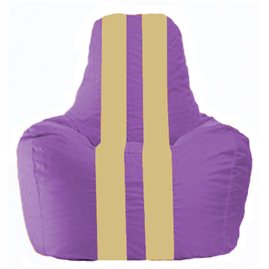 Кресло-мешок Спортинг сиреневый - светло-бежевый С1.1-107