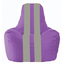 Кресло-мешок Спортинг сиреневый - серый С1.1-106