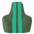 Кресло-мешок Спортинг тёмно-зелёный - бирюзовый  С1.1-66