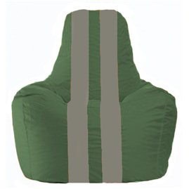Кресло-мешок Спортинг тёмно-зелёный - серый С1.1-61