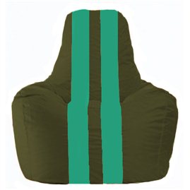 Кресло-мешок Спортинг тёмно-оливковый - бирюзовый С1.1-58