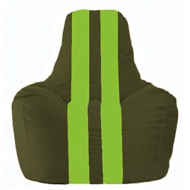 Кресло-мешок Спортинг тёмно-оливковый - салатовый С1.1-55